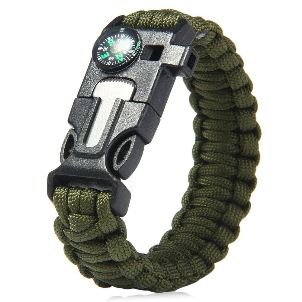Amazon.com : Savior Survival Gear Paracord Bracelet with Stainless Steel  Adjustable Shackle (Army Green, 10) : Sports & Outdoors