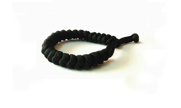L Snake Knot Adjustable,Modern In Black/Diamond Blue U.K Made Paracord Bracelet 