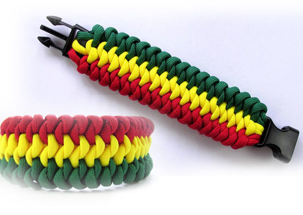 extra wide snake knot paracord bracelet